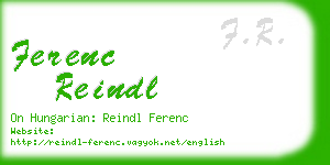 ferenc reindl business card